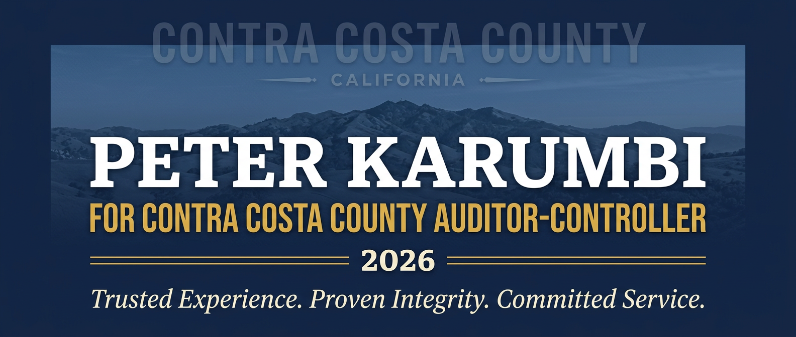 Karumbi for Contra Costa Auditor-Controller | 2026